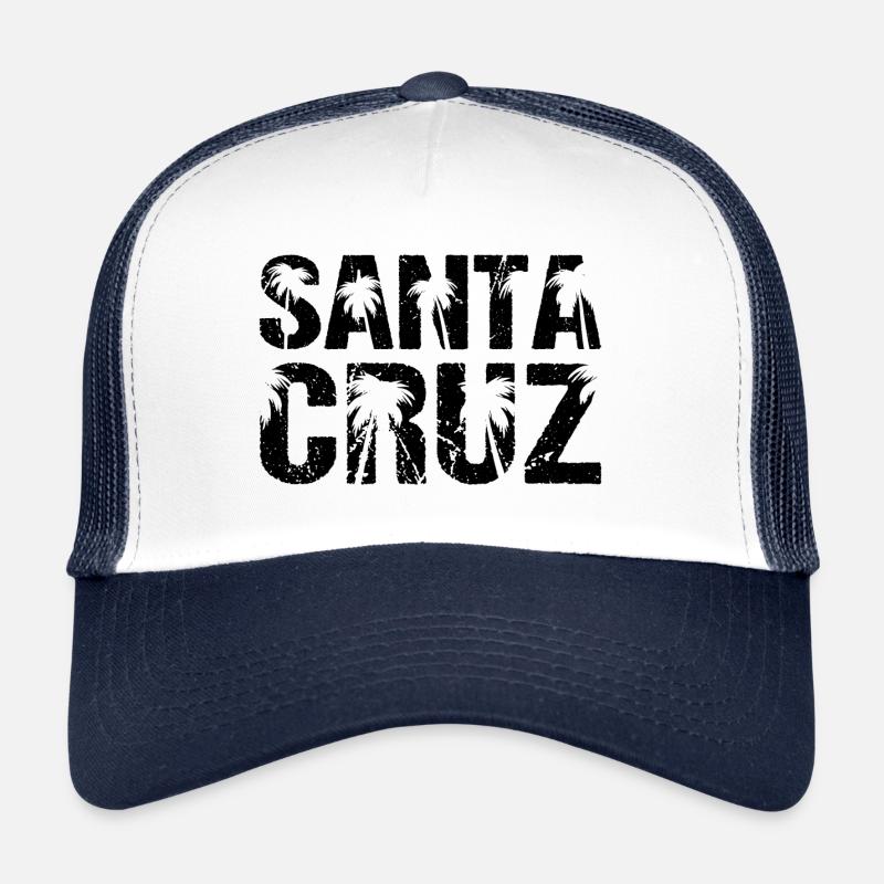 Santa Cruz Palm Surfeur - Casquette trucker - blanc/marine
