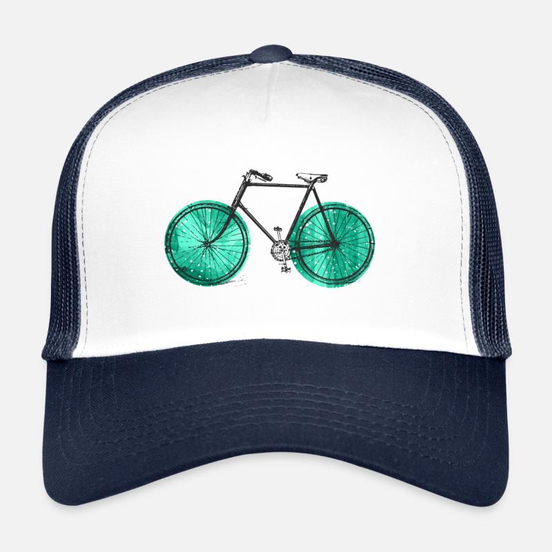 Fahrrad - Trucker Cap - Weiß/Navy