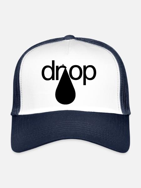 L'eau dégoutte, le plombier appelle, Fashion - Casquette trucker  - blanc/marine - Devant