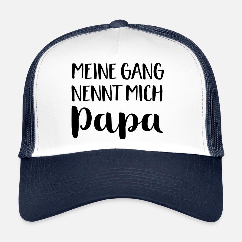 Papa - Trucker Cap - Weiß/Navy