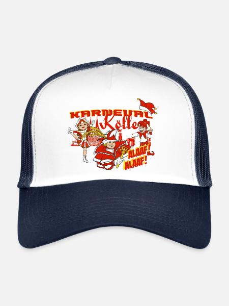 Carnaval à Kölle - Kölle alaaf Kölle alaaf - Casquette trucker  - blanc/marine - Devant