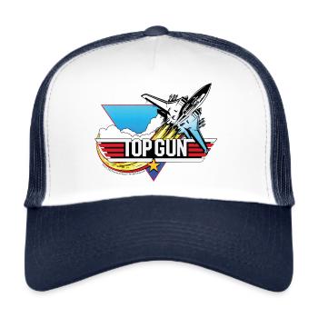 Top Gun Jet De Chasse Logo Officielle - Casquette trucker  - blanc/marine - Devant