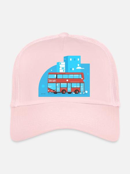 London. - Trucker Cap - Hellrosa - Vorne