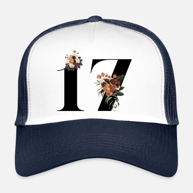17e anniversaire fleuris (Cadeau de 17 ans) Casquette trucker 