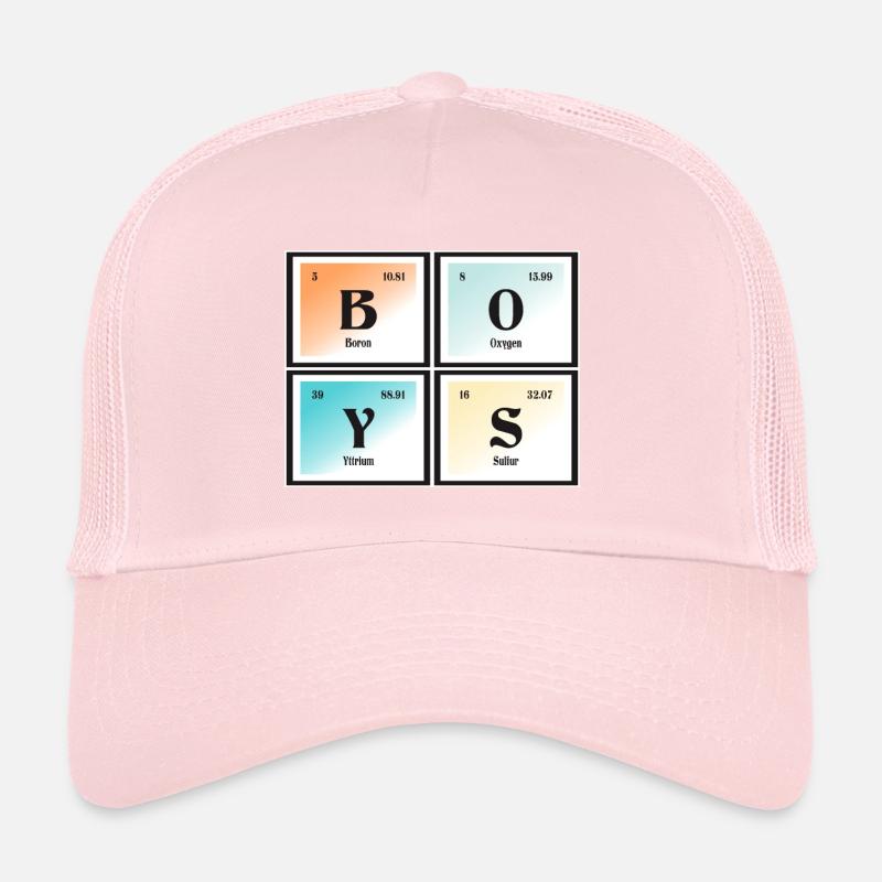 Garçons - Tableau périodique des éléments. Casquette trucker 