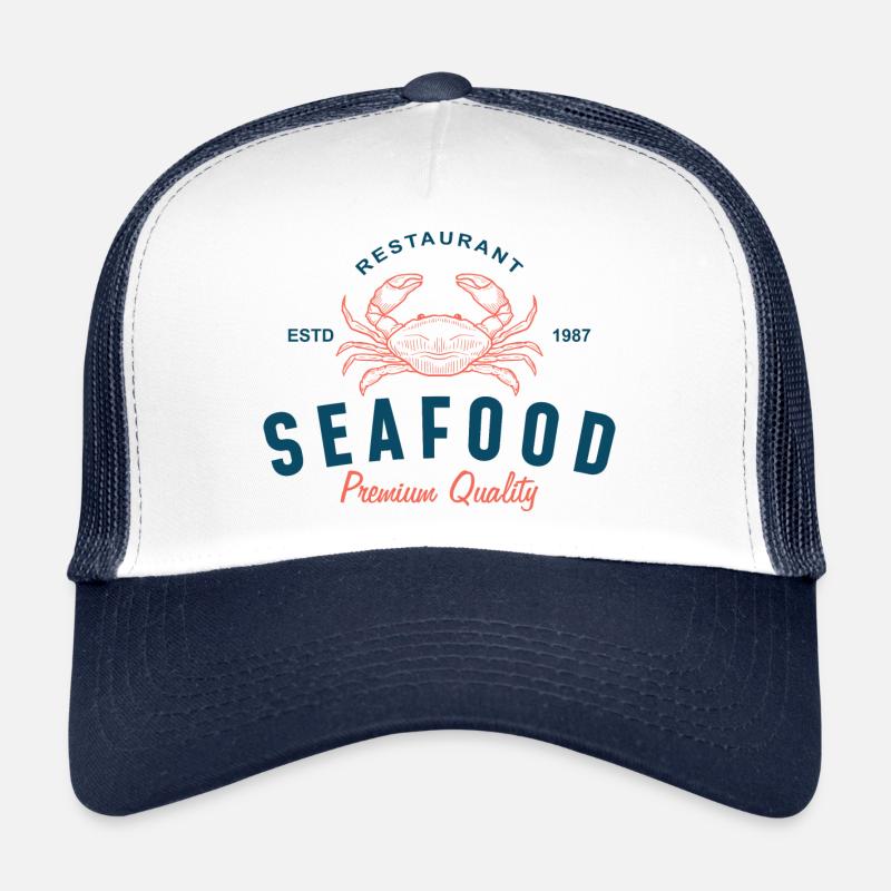 Seafood restaurant, premium quality vintage Trucker Cap