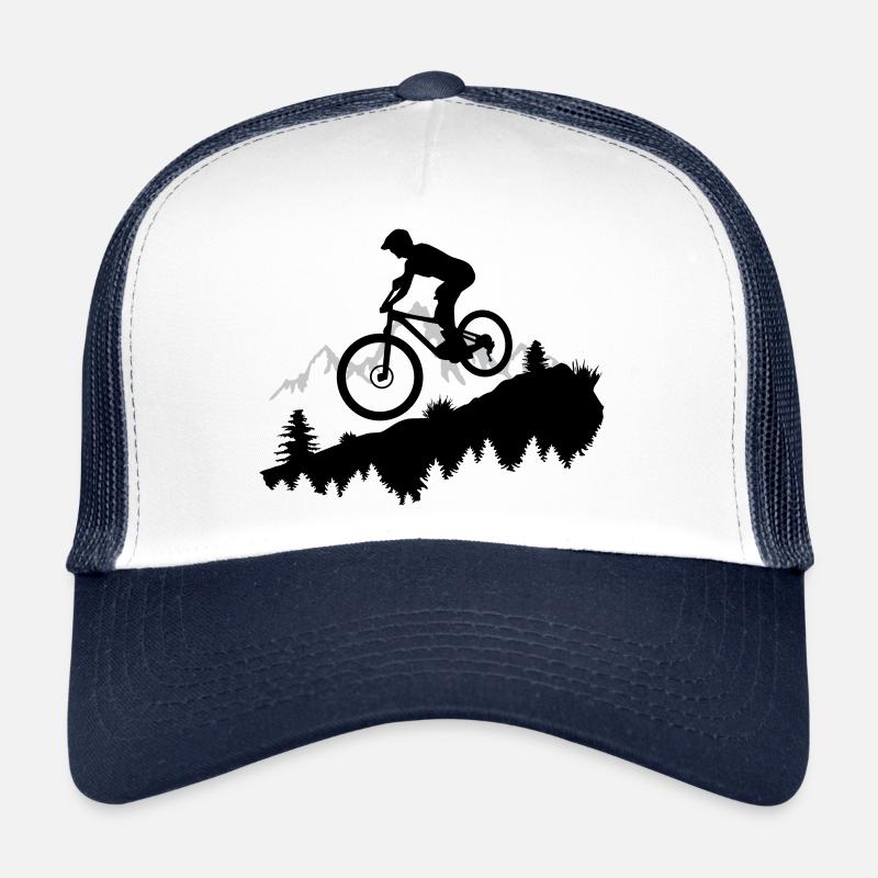 Mountain biking, mountain biking and mountains Trucker Cap