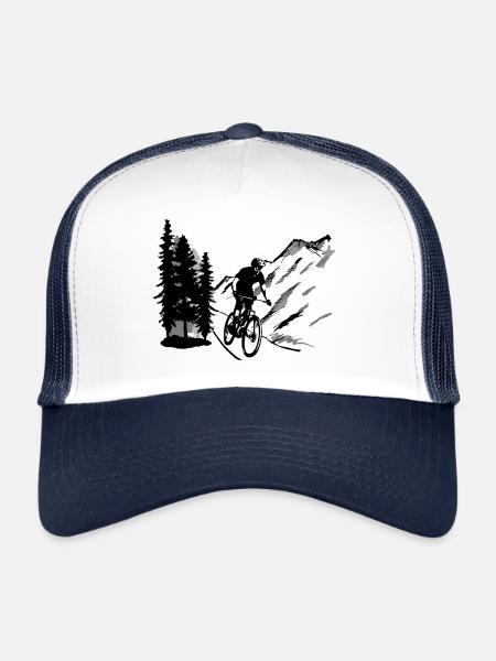 VTT, VTT, VTT - Casquette trucker  - blanc/marine - Devant