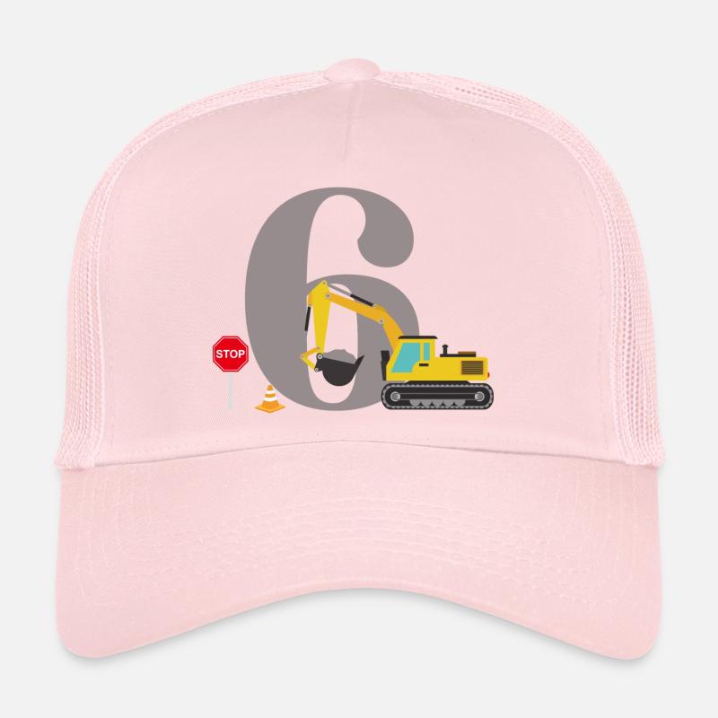6th anniversary excavator Trucker Cap