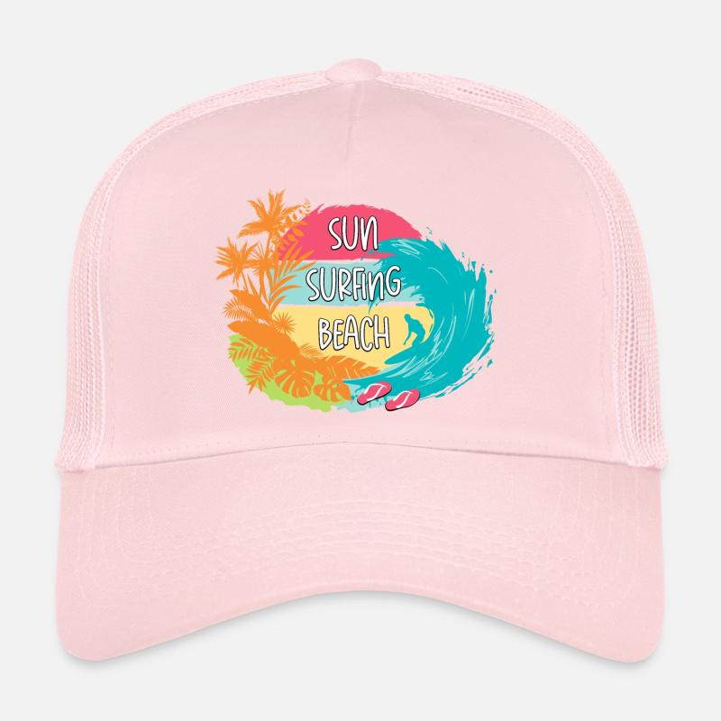 Vibrez au rythme du soleil, du surf et de la plage Casquette trucker 