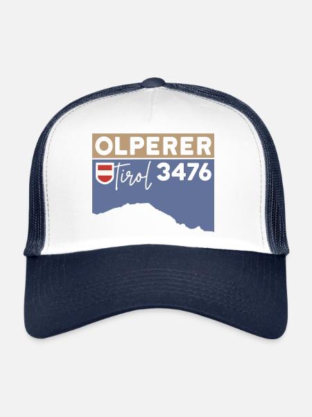 Olperer Tirol North Ridge Crossing Hike - Trucker Cap - white/navy - Front