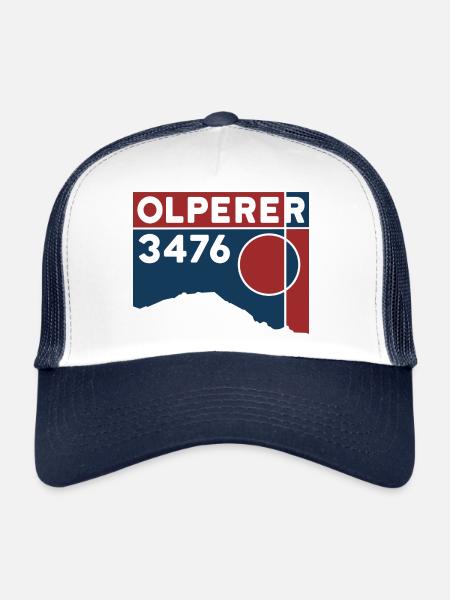Olperer Hiking Zillertal Normal Path North Ridge Tour - Trucker Cap - white/navy - Front