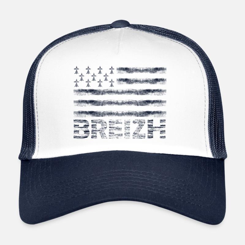 Drapeau Breton Vintage,BZH,Breizh,Bretagne Casquette trucker 