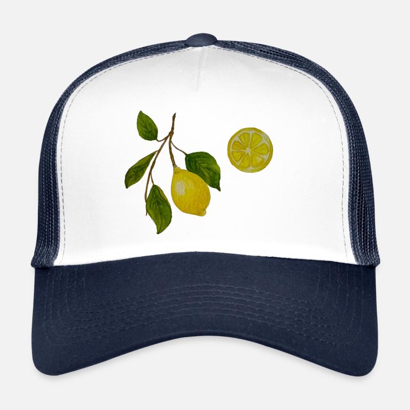 Lemon and lemon sprig Trucker Cap