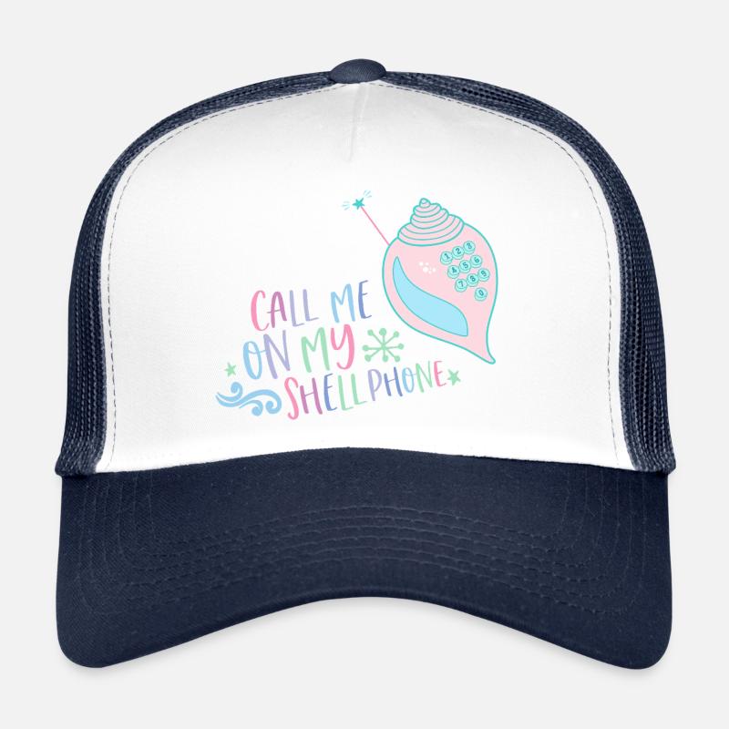 Call me on my Shellphone Mermaid 80s retro Trucker Cap