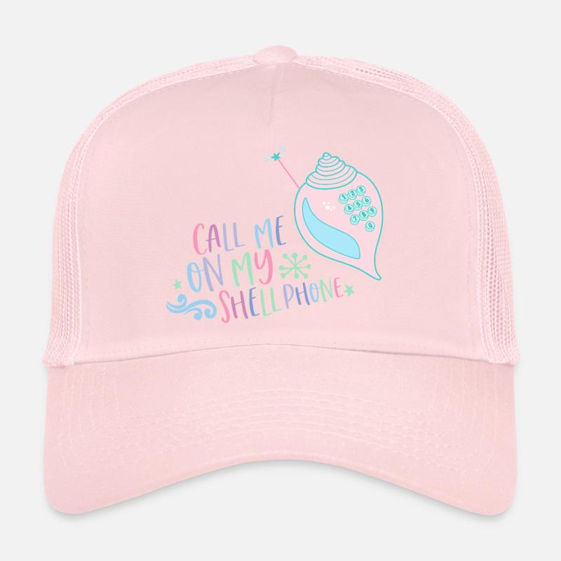Appelez-moi sur mon Shellphone Mermaid rétro années 80 Casquette trucker 