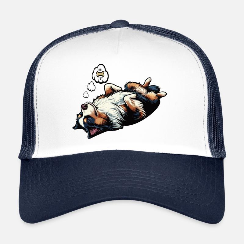 Australian Shepherd Aussie Aussiebesitzer Aussies - Trucker Cap - Weiß/Navy