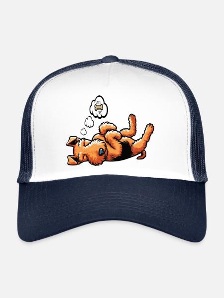 Airedale Terrier Airedales Airedale Lover - Trucker Cap - white/navy - Front