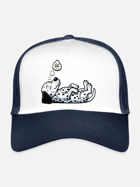 Dalmatiens Gardiens de dalmatiens Propriétaires de dalmatiens - Casquette trucker  - blanc/marine - Devant