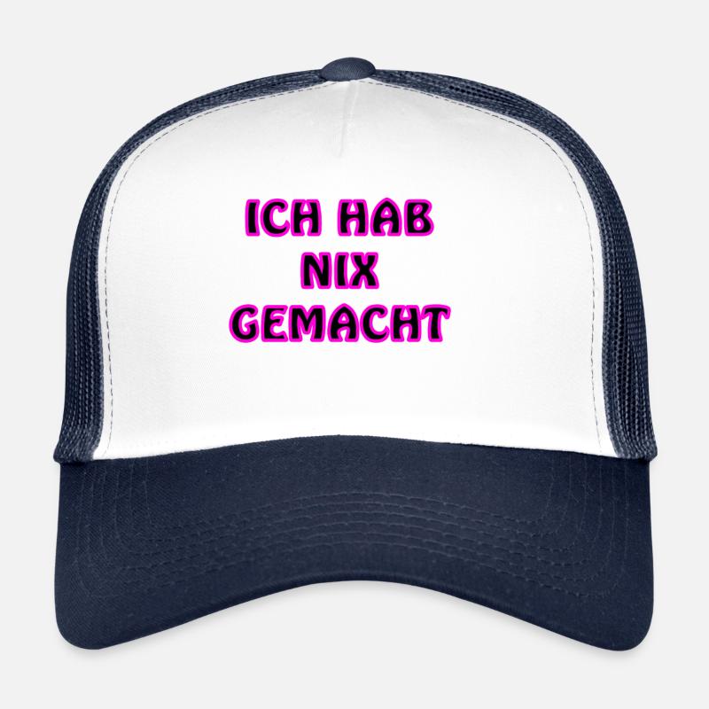 I didn't do anything black pink - Trucker Cap - white/navy