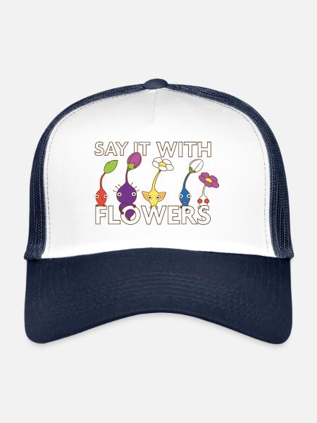 Say it with flowers - Trucker Cap - white/navy