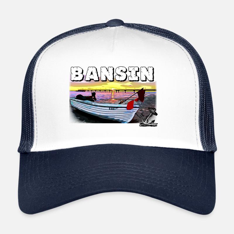 Bansin mit Anker - Trucker Cap - Weiß/Navy