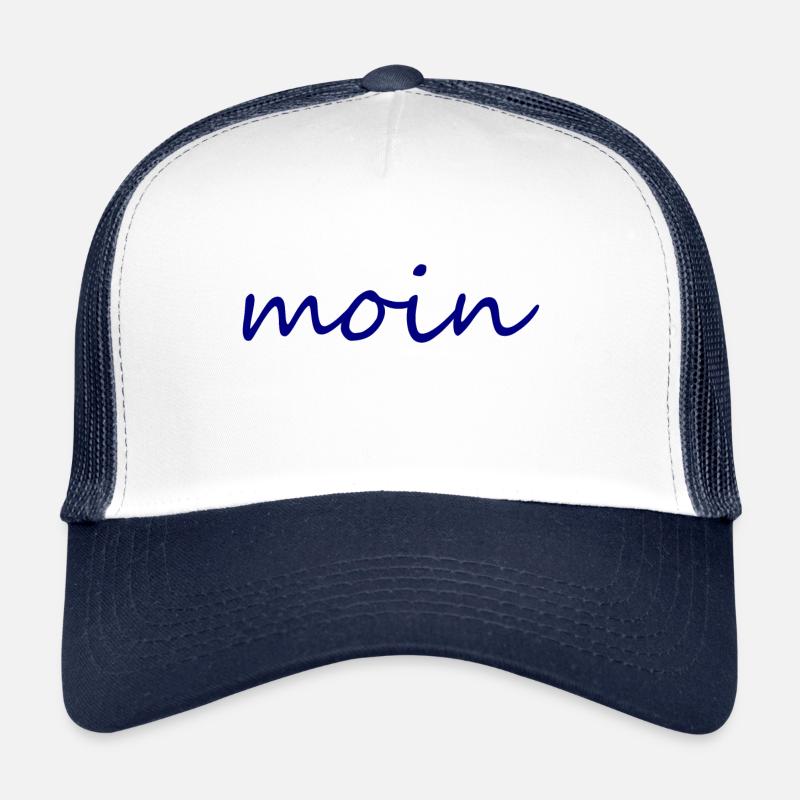 MOIN - Anker - Küste - Nordsee Ostsee Meer Wasser - Trucker Cap - Weiß/Navy