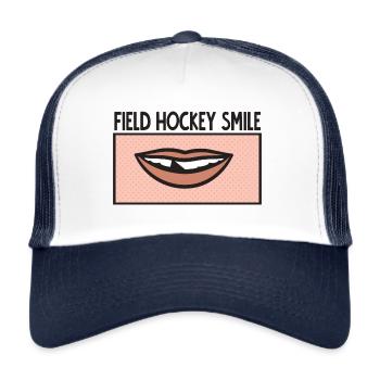 Field Hockey Field Hockey Player Field Hockey Smile - Trucker Cap - white/navy - Front