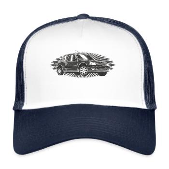 205 vintage stamp - Casquette trucker  - blanc/marine - Devant