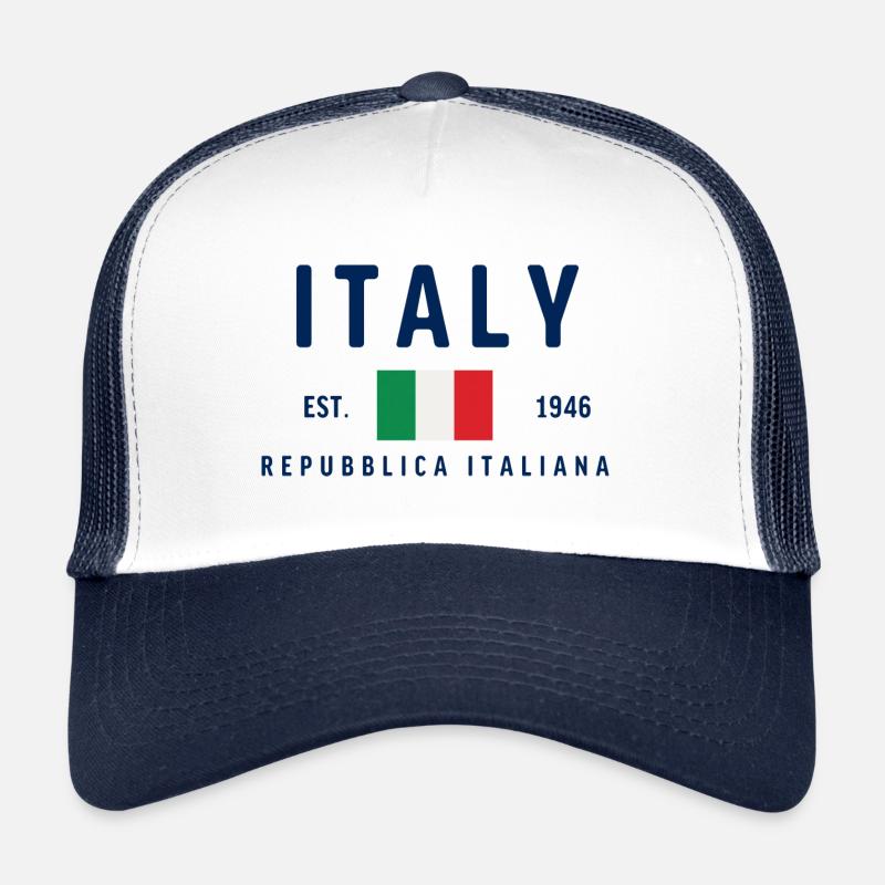 ITALIEN EST 1946 - Trucker Cap - Weiß/Navy