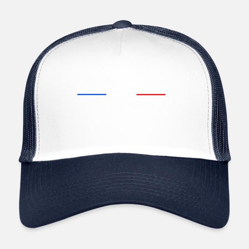 Liberté, Égalité, Fraternité - Trucker Cap - Weiß/Navy