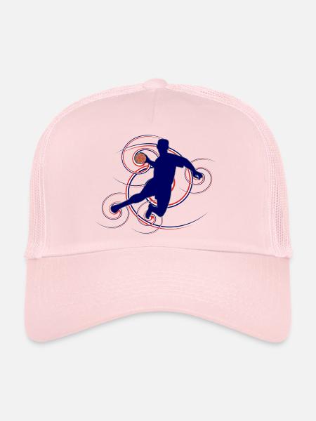 Conception de Handball (France, vertèbres) - Casquette trucker  - rose pâle - Devant