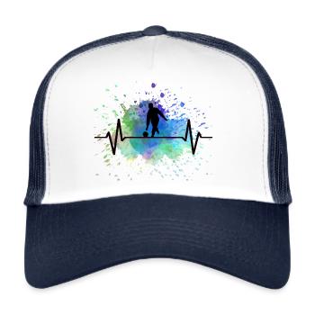 Bowling Sport Ball Love Love Hobby Bowling - Trucker Cap - white/navy - Front
