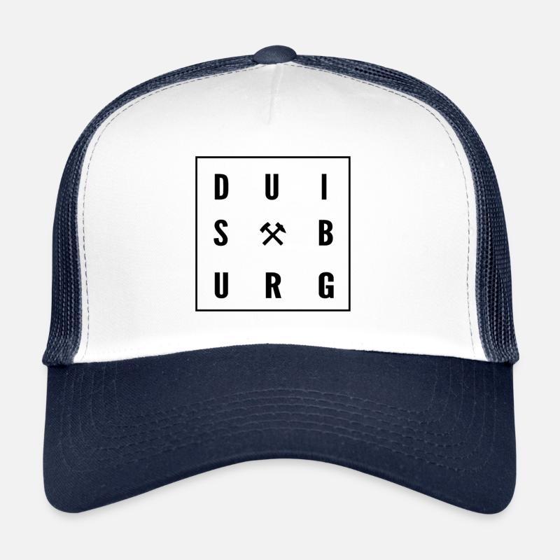 Duisburg - Casquette trucker  - blanc/marine