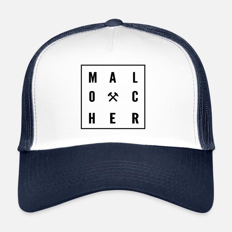 Malocher - Trucker Cap - Weiß/Navy