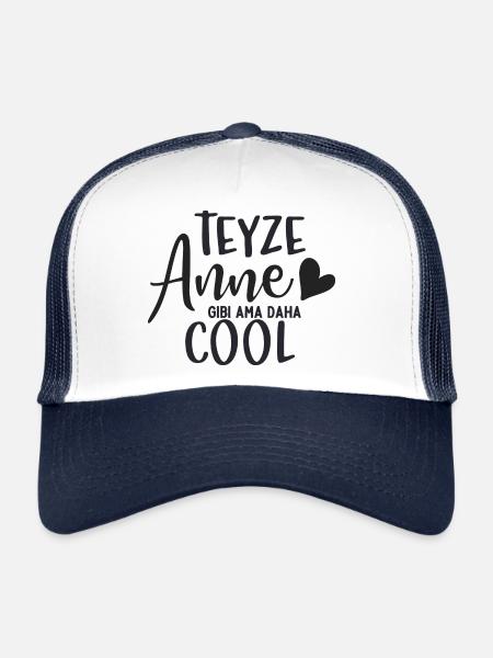 Teyze Anne gibi ama daha - Trucker Cap - white/navy - Front