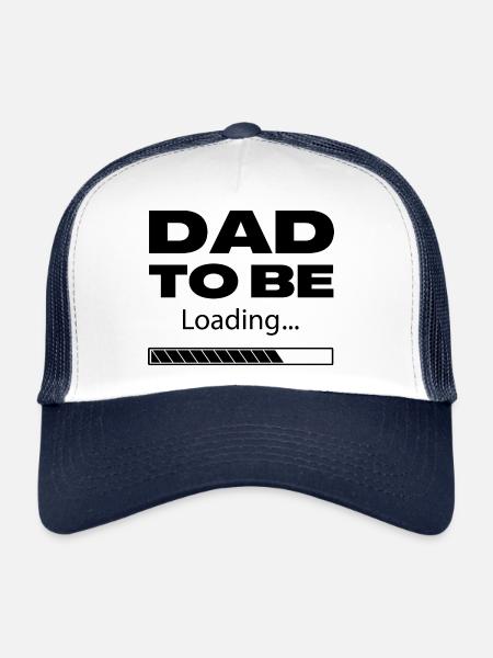 Dad To Be Loading Black - Trucker Cap - white/navy - Front