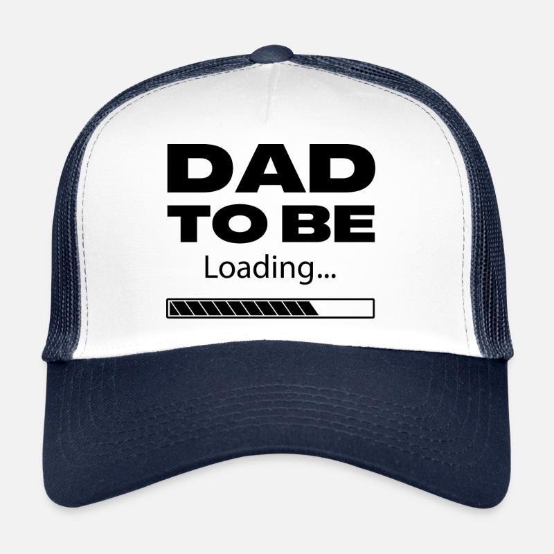 Papa charge noir - Casquette trucker  - blanc/marine