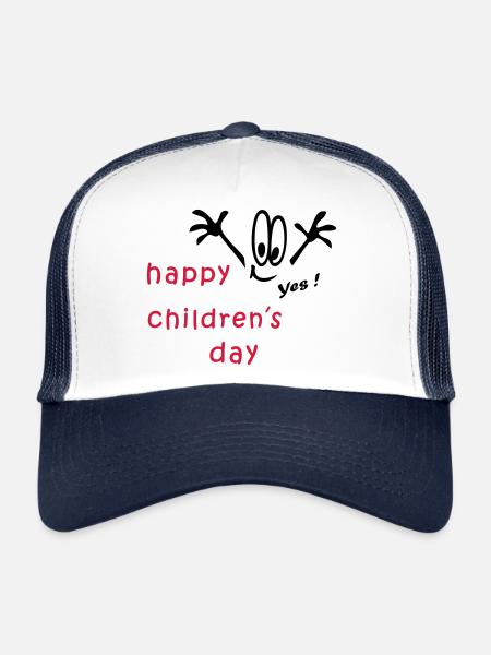 Journée des enfants, Childrens Day - Casquette trucker  - blanc/marine - Devant