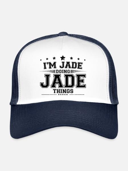 i’m Jade doing Jade things - Trucker Cap - white/navy - Front