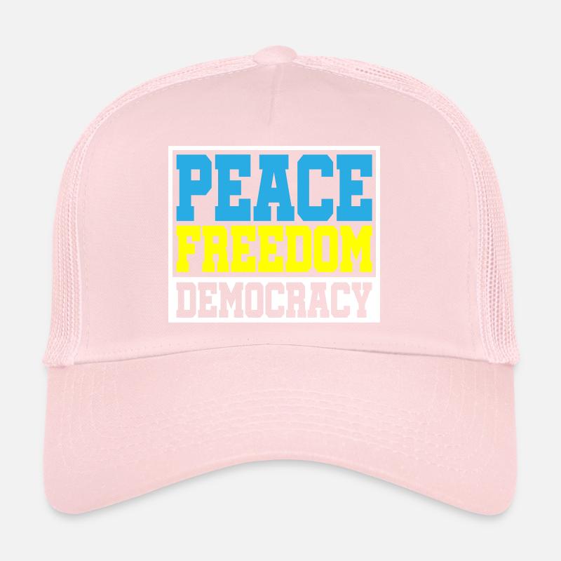 | changeable de couleur Paix Liberté Démocratie Casquette trucker 
