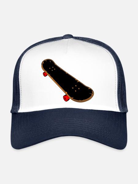 Bande dessinée skateboard - Casquette trucker  - blanc/marine - Devant