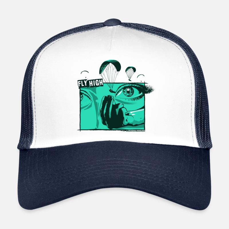 Paragliding Eyes Fly High türkis Trucker Cap