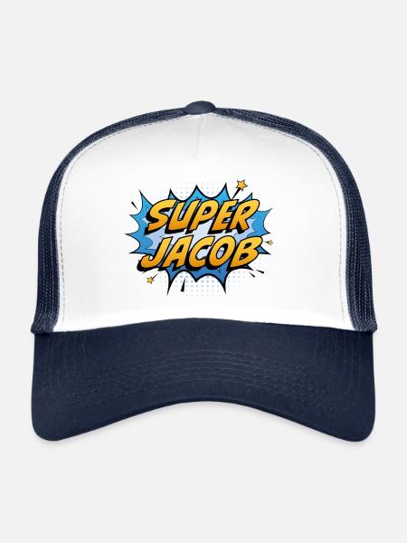Super Jacob - Casquette trucker  - blanc/marine - Devant