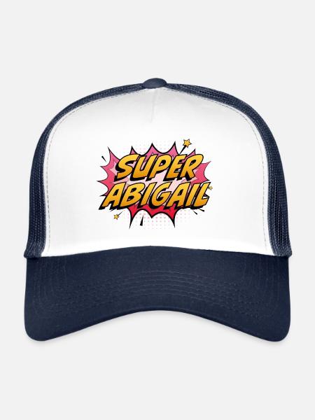 Super Abigail - Casquette trucker  - blanc/marine - Devant