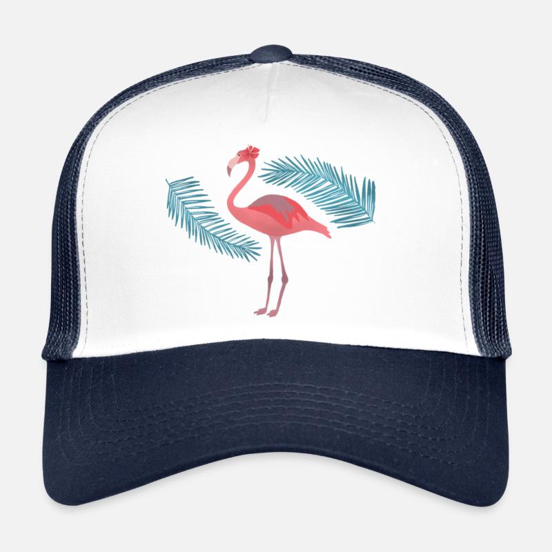 Flamingo and Palms Trucker Cap