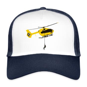 EC 145 AH145 Hubschrauber Helikopter Helicopter - Trucker Cap - Weiß/Navy - Vorne