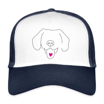 Woof - Trucker Cap - white/navy - Front
