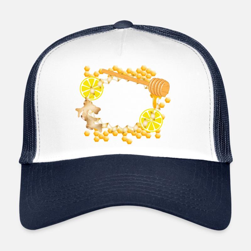Ingwer-Zitrone-Honig-Rahmen – Wohlfühlmotiv Trucker Cap