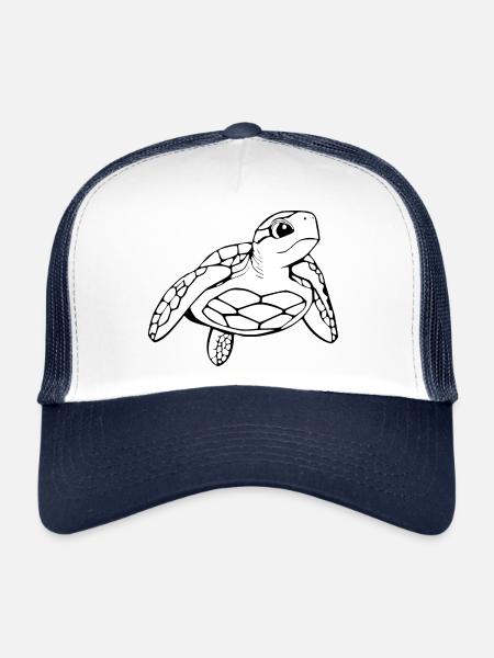 Tortue Tortues - Casquette trucker  - blanc/marine - Devant